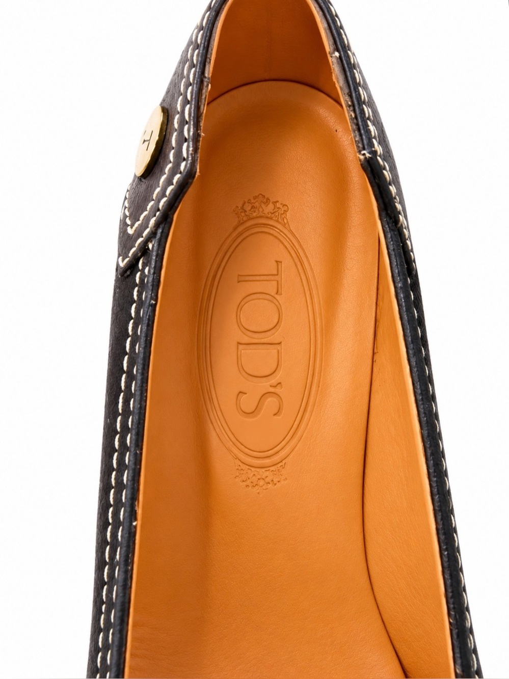 Tod's Black Leather and Suede Pointed Toe Heels  9.5 - Picture 4 of 7